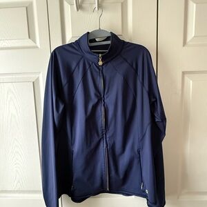 Lilly Pulitzer Luxletic Navy Zip-Up Athletic Jacket